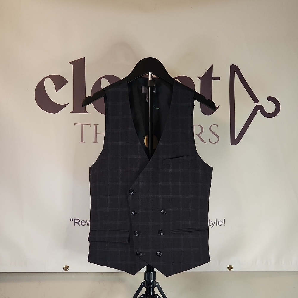 H&M Dark Gray Checkered Vest